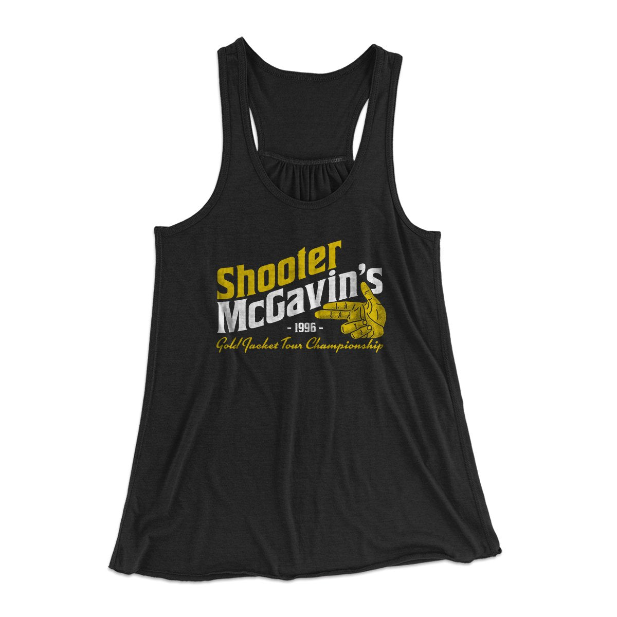 Shooter McGavin's Gold Jacket Tour Championship Women's Flowey Tank Top | Funny Shirt from Famous In Real Life