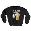 My Blood Type Is IPA Ugly Sweater Black | Funny Shirt from Famous In Real Life