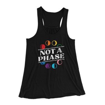 Not A Phase Women's Flowey Tank Top Black | Funny Shirt from Famous In Real Life