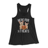 Here For The Treats Women's Flowey Tank Top Black | Funny Shirt from Famous In Real Life