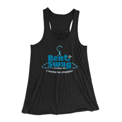 Pawnee Rent-A-Swag Women's Flowey Tank Top Black | Funny Shirt from Famous In Real Life