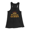 Pizza Queen Funny Women's Flowey Tank Top Black | Funny Shirt from Famous In Real Life