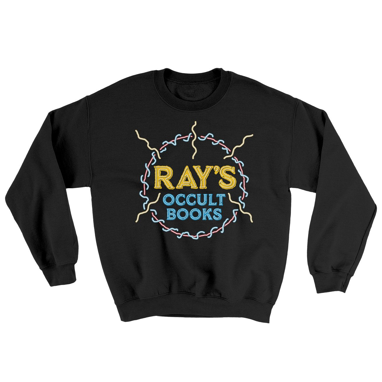 Ray's Occult Books Ugly Sweater Black | Funny Shirt from Famous In Real Life