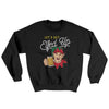 Let's Get Elfed Up Ugly Sweater Black | Funny Shirt from Famous In Real Life
