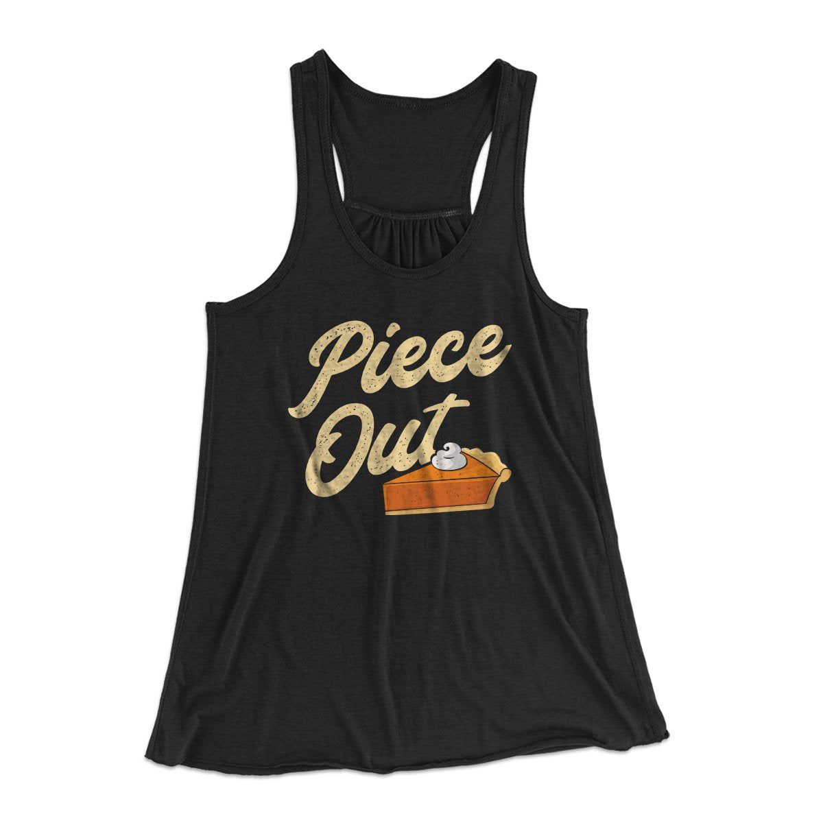 Piece Out Funny Thanksgiving Women's Flowey Tank Top Black | Funny Shirt from Famous In Real Life