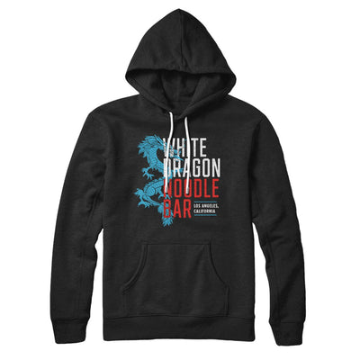 White Dragon Noodle Bar Hoodie Black | Funny Shirt from Famous In Real Life