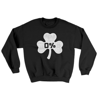 0% Irish Ugly Sweater Black | Funny Shirt from Famous In Real Life