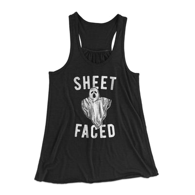 Sheet Faced Women's Flowey Tank Top Black | Funny Shirt from Famous In Real Life