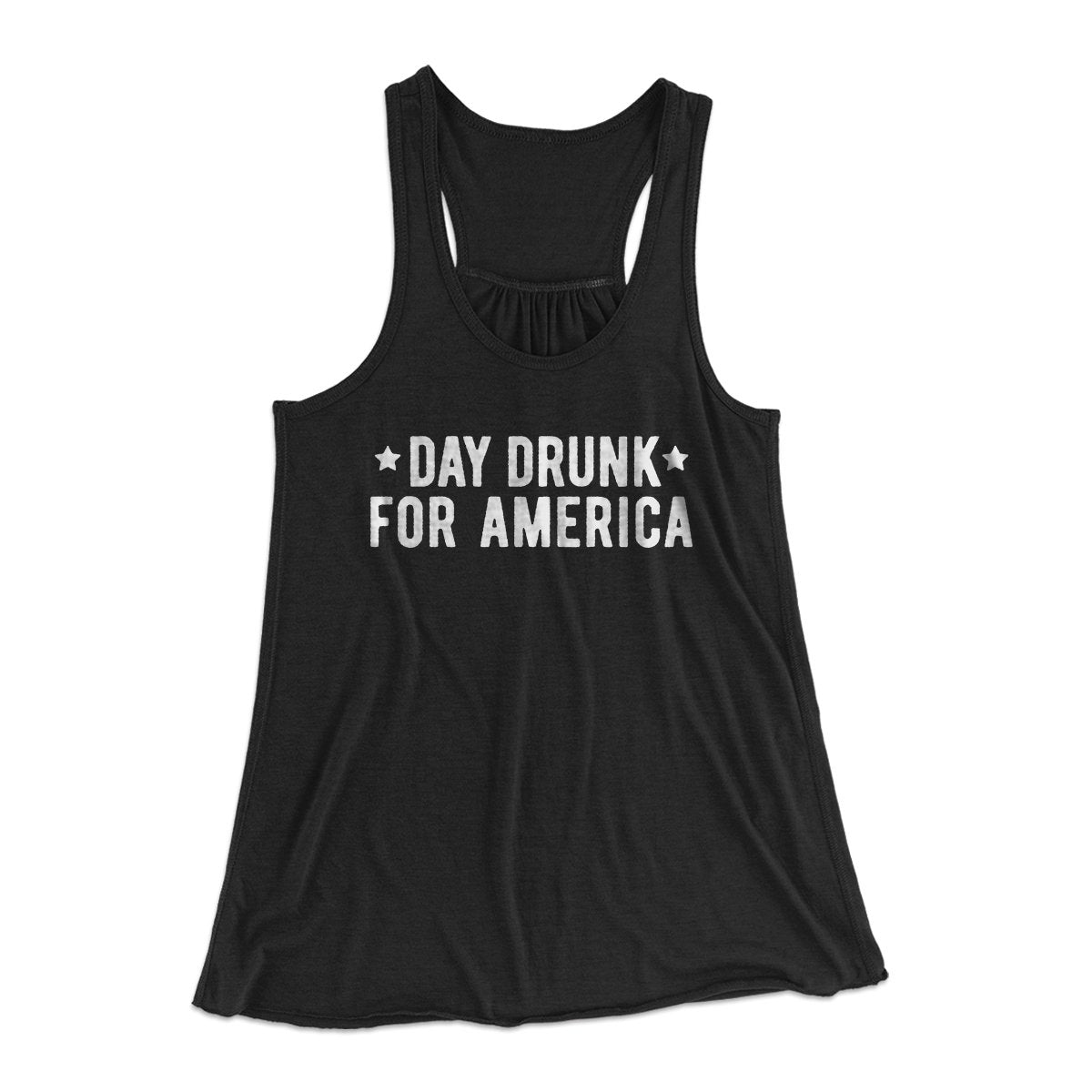 Day Drunk For America Women's Flowey Tank Top | Funny Shirt from Famous In Real Life