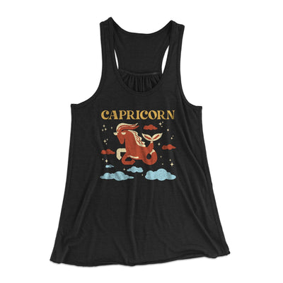Capricorn Women's Flowey Tank Top Black | Funny Shirt from Famous In Real Life