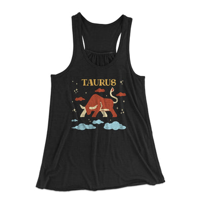Taurus Women's Flowey Tank Top Black | Funny Shirt from Famous In Real Life