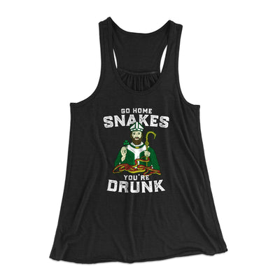 Go Home Snakes Women's Flowey Tank Top Black | Funny Shirt from Famous In Real Life
