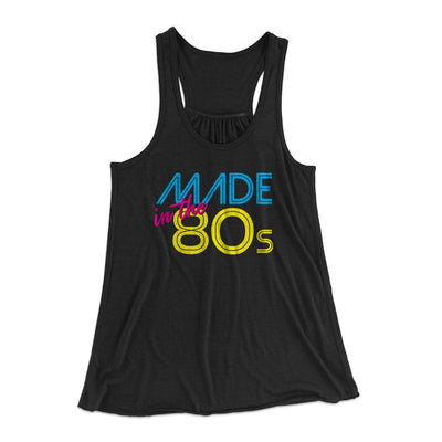 Made In The 80s Women's Flowey Tank Top Black | Funny Shirt from Famous In Real Life