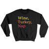 Wine, Turkey, Nap Ugly Sweater Black | Funny Shirt from Famous In Real Life