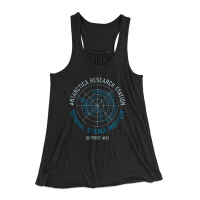 Outpost 31 Women's Flowey Tank Top Black | Funny Shirt from Famous In Real Life