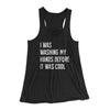 I Was Washing My Hands Before It Was Cool Women's Flowey Tank Top Black | Funny Shirt from Famous In Real Life