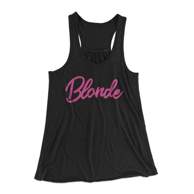 Blonde Funny Women's Flowey Tank Top Black | Funny Shirt from Famous In Real Life