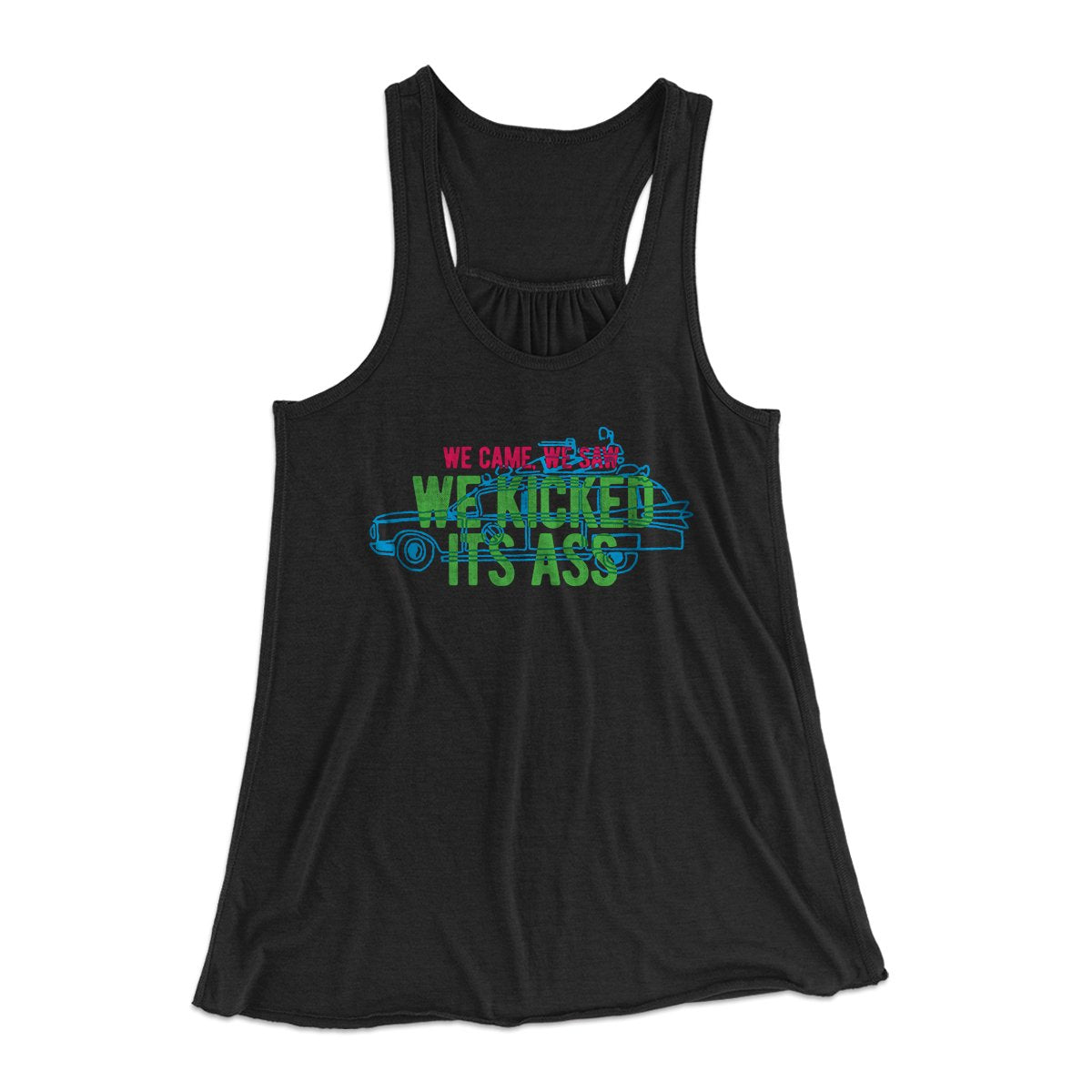 We Came, We Saw, We Kicked Its Ass Women's Flowey Tank Top Black | Funny Shirt from Famous In Real Life