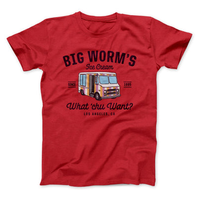 Big Worm's Ice Cream Funny Movie Men/Unisex T-Shirt Red | Funny Shirt from Famous In Real Life
