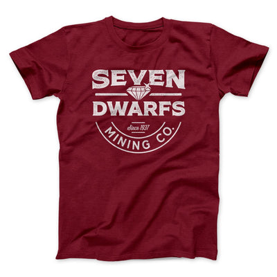 Seven Dwarfs Mining Co. Funny Movie Men/Unisex T-Shirt Cardinal | Funny Shirt from Famous In Real Life