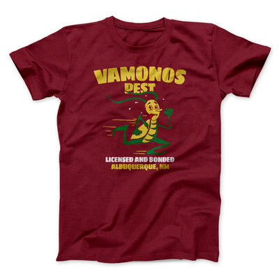 Vamonos Pest Control Men/Unisex T-Shirt Cardinal | Funny Shirt from Famous In Real Life