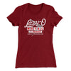 Lazy-O Motel Women's T-Shirt Maroon | Funny Shirt from Famous In Real Life