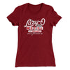 Lazy-O Motel Women's T-Shirt Maroon | Funny Shirt from Famous In Real Life