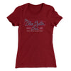 Blue Oyster Bar Women's T-Shirt Maroon | Funny Shirt from Famous In Real Life