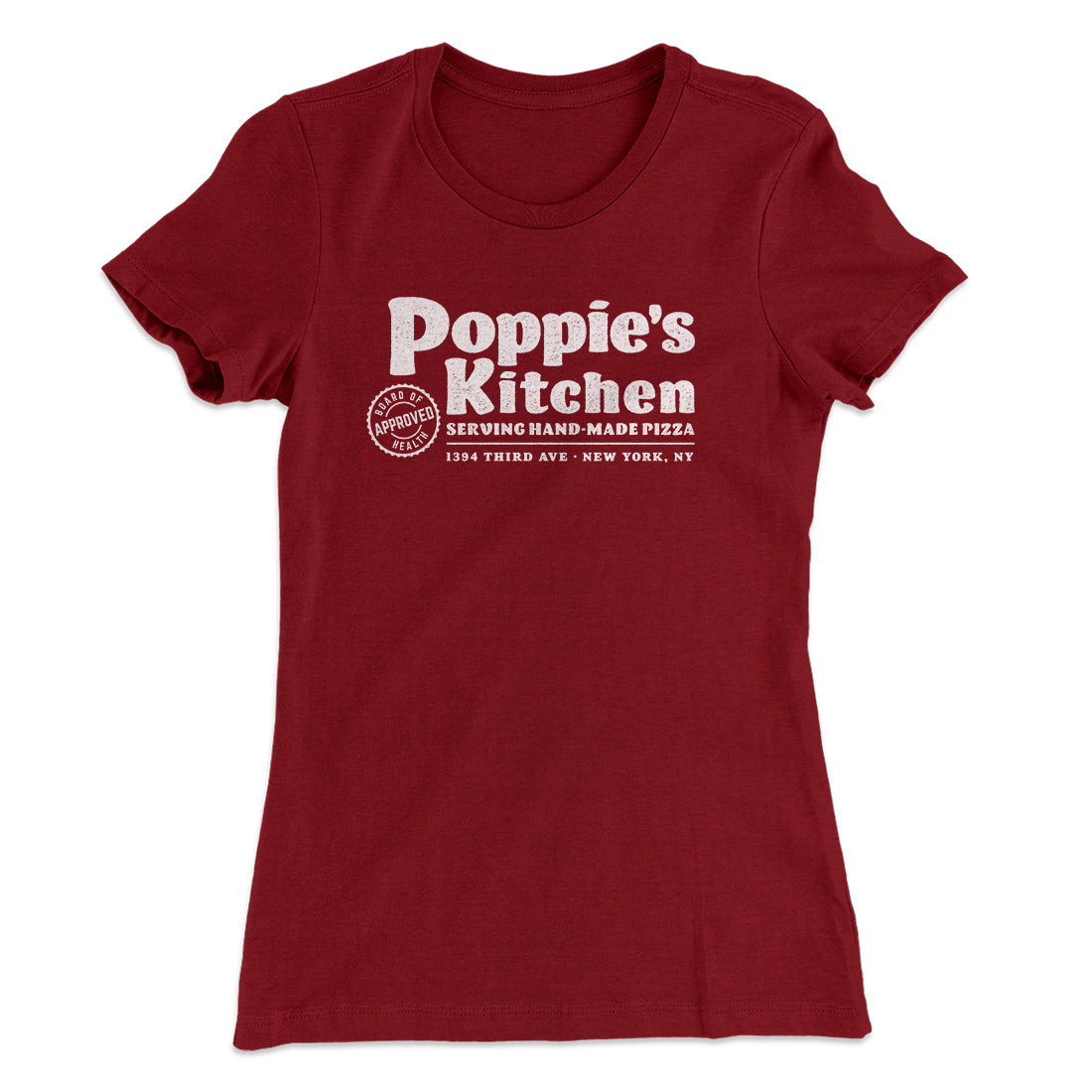 Poppies Kitchen Women's T-Shirt Maroon | Funny Shirt from Famous In Real Life