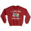 I Like Big Bulbs Men/Unisex Ugly Sweater Cardinal Red | Funny Shirt from Famous In Real Life
