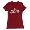 Los Santos Customs Women's T-Shirt Maroon | Funny Shirt from Famous In Real Life