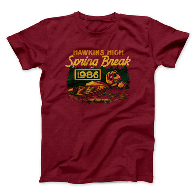 Hawkins Spring Break 1986 Men/Unisex T-Shirt Heather Cardinal | Funny Shirt from Famous In Real Life