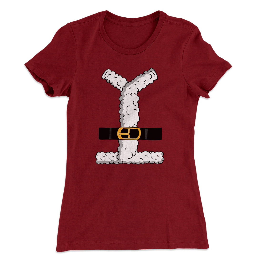 Santa Suit Women's T-Shirt Maroon | Funny Shirt from Famous In Real Life