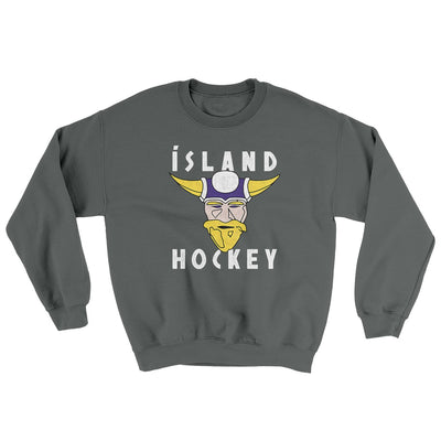 Iceland Hockey Ugly Sweater Charcoal | Funny Shirt from Famous In Real Life