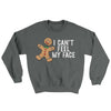 I Can't Feel My Face Ugly Sweater Charcoal | Funny Shirt from Famous In Real Life