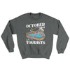 October 31st Is For Tourists Ugly Sweater Charcoal | Funny Shirt from Famous In Real Life