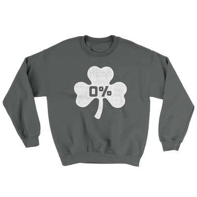 0% Irish Ugly Sweater Charcoal | Funny Shirt from Famous In Real Life