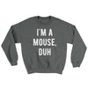 I'm A Mouse Costume Ugly Sweater Charcoal | Funny Shirt from Famous In Real Life