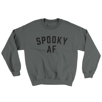 Spooky AF Ugly Sweater Charcoal | Funny Shirt from Famous In Real Life