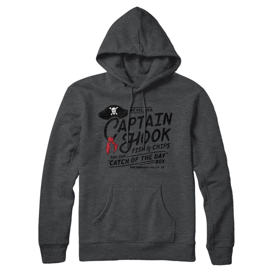 Captain Hook Fish And Chips Hoodie Deep Heather | Funny Shirt from Famous In Real Life
