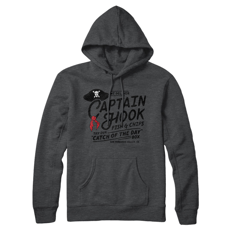 Captain Hook Fish And Chips Hoodie Deep Heather | Funny Shirt from Famous In Real Life