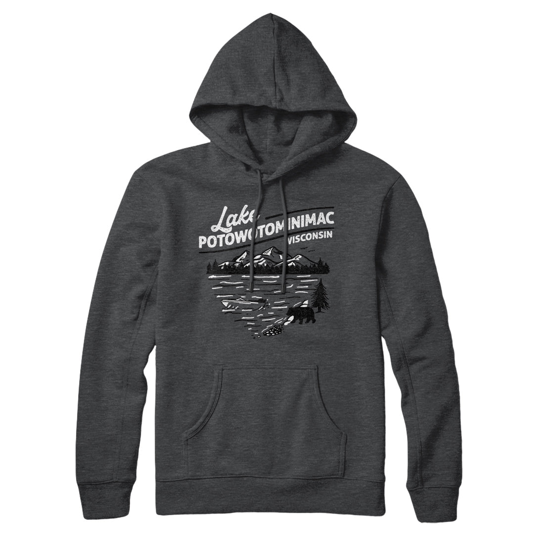 Lake Potowotominimac Hoodie Deep Heather | Funny Shirt from Famous In Real Life