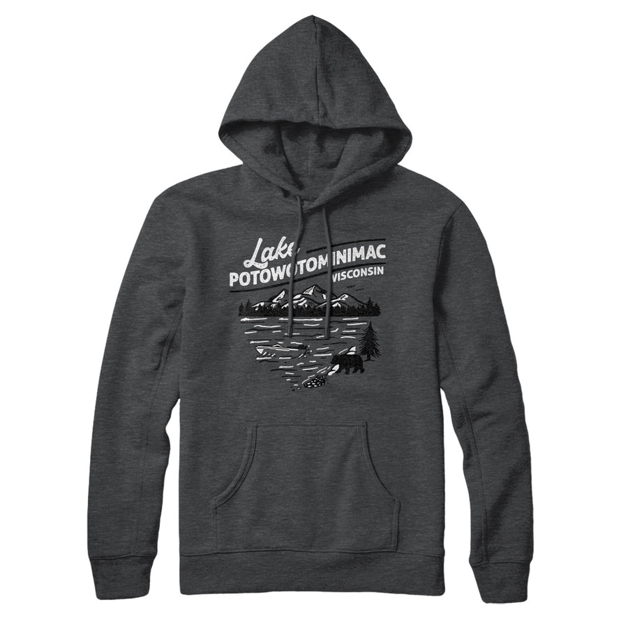 Lake Potowotominimac Hoodie Deep Heather | Funny Shirt from Famous In Real Life