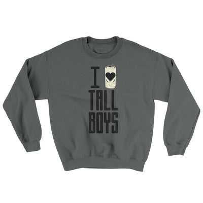 I Love Tall Boys Ugly Sweater Dark Heather | Funny Shirt from Famous In Real Life