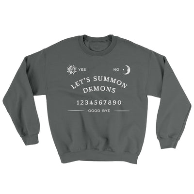 Let's Summon Demons Ugly Sweater Charcoal | Funny Shirt from Famous In Real Life
