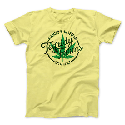 Tegridy Farms Men/Unisex T-Shirt Maize Yellow | Funny Shirt from Famous In Real Life