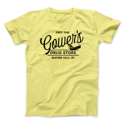 Gower's Drug Store Funny Movie Men/Unisex T-Shirt Maize Yellow | Funny Shirt from Famous In Real Life