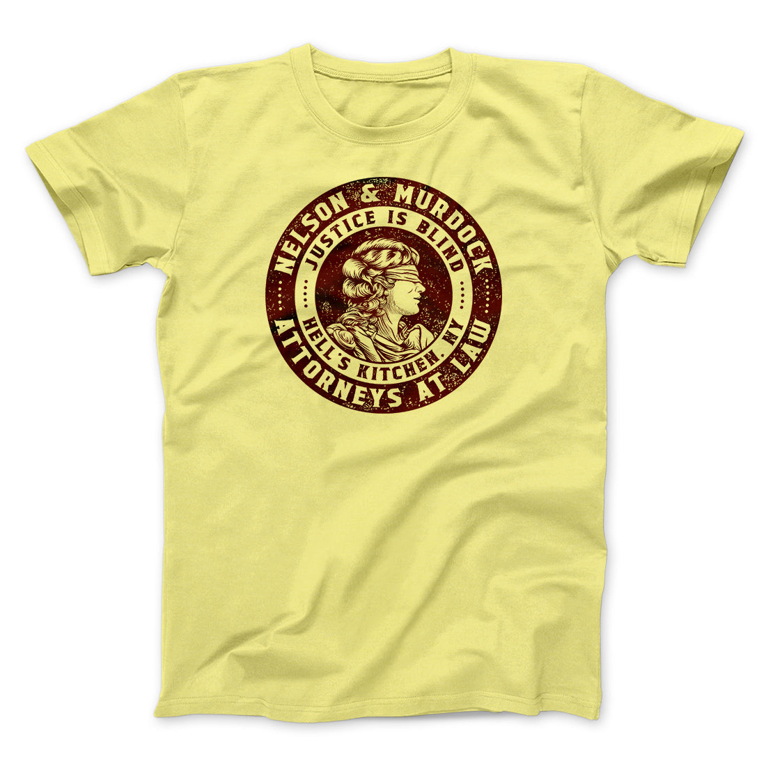 Nelson And Murdock Attorneys At Law Men/Unisex T-Shirt Maize Yellow | Funny Shirt from Famous In Real Life