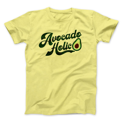 Avocadoholic Men/Unisex T-Shirt Yellow | Funny Shirt from Famous In Real Life