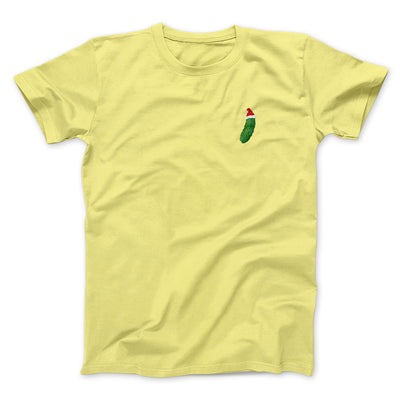 Christmas Pickle Men/Unisex T-Shirt Maize Yellow | Funny Shirt from Famous In Real Life